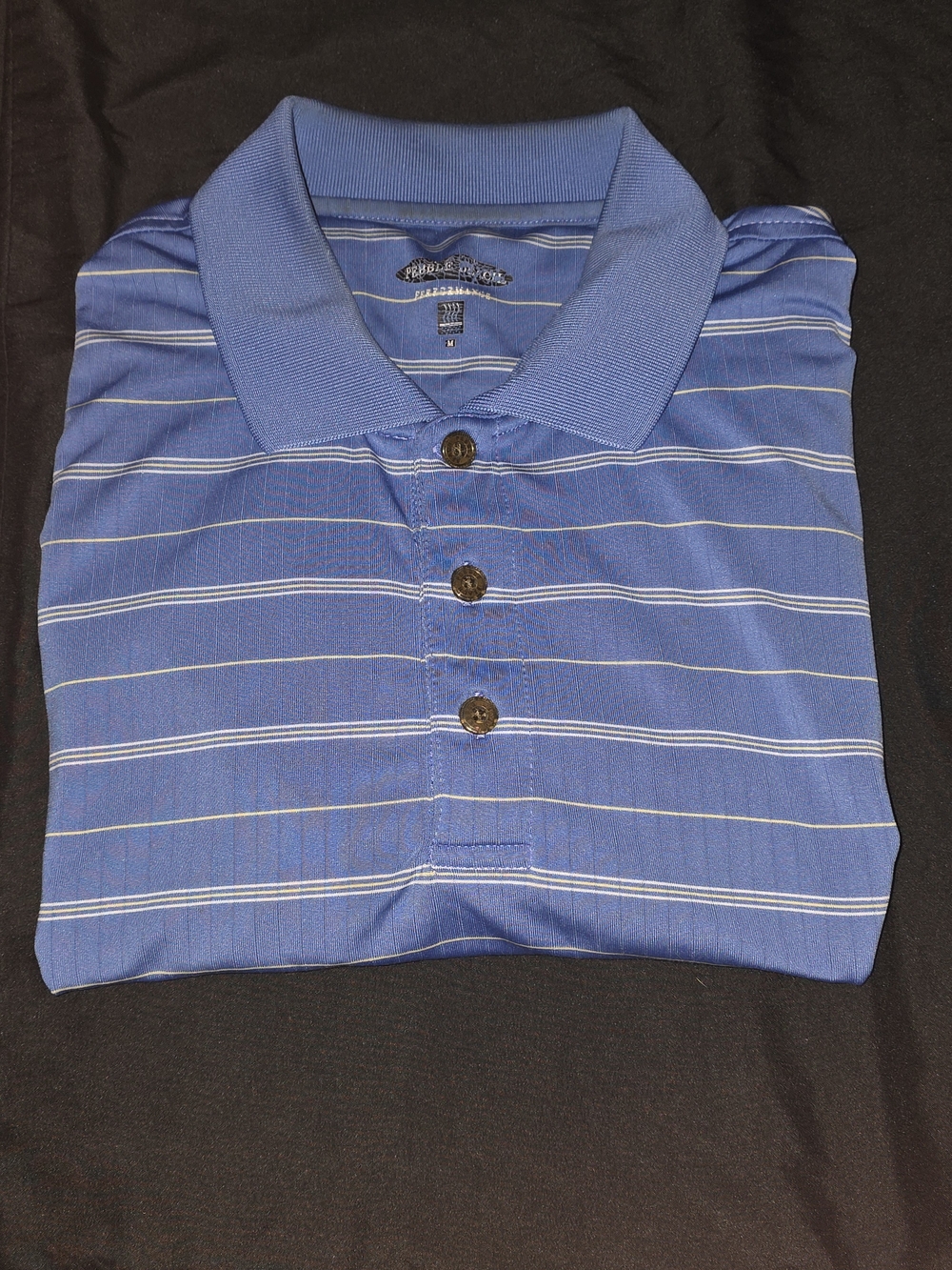 Pebble Beach Blue Striped Polo